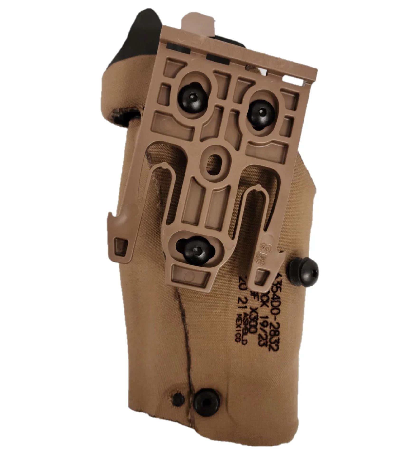 Safariland ALS Optic Glock 19/23 w/Light RH Coyote - Gold Trigger