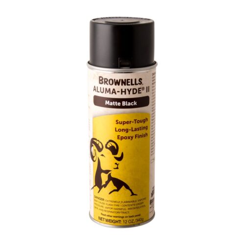 Brownells Aluma-Hyde II 12oz Matte Black Aerosol - 083-002-012