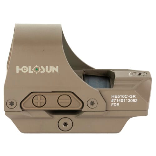 Holosun HE510C Open Reflex Sight Green 2MOA Dot & 65MOA Circle FDE HS510C-FDE-G - Image 3