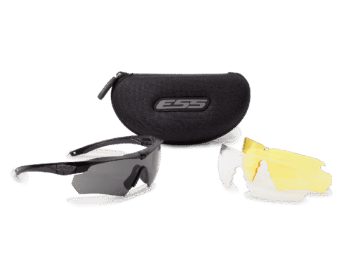 ESS Crossbow Ballistic Sunglasses Black w/ Clear/Smoke Grey/Hi-Def Yellow 740-0387