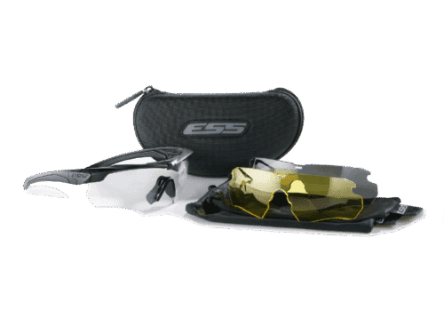 ESS Crossbow Ballistic Sunglasses Black w/ Clear/Smoke Grey/Hi-Def Yellow 740-0387 - Image 2