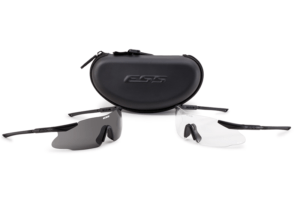 ESS ICE-2X Safety Glasses Black w/ Smoke Gray & Clear Lenses 740-0003