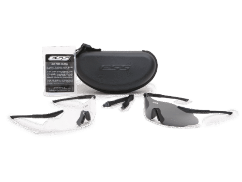 ESS ICE-2X Safety Glasses Black w/ Smoke Gray & Clear Lenses 740-0003 - Image 3