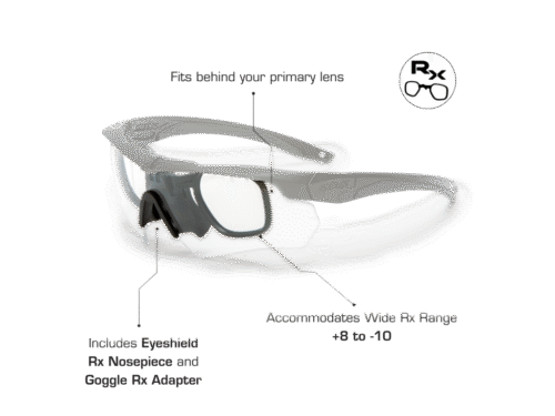 ESS ICE-ONE Eyeshield Safety Glasses Black with Clear 740-0005 - Image 3