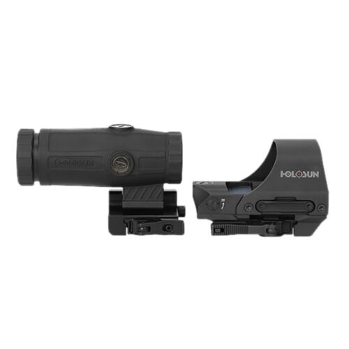HOLOSUN HE510C-GR & HM3X Combo Green Multi-Reticle Circle Dot Open Reflex Sight w/3x Flip-to-Side Magnifier - Image 3