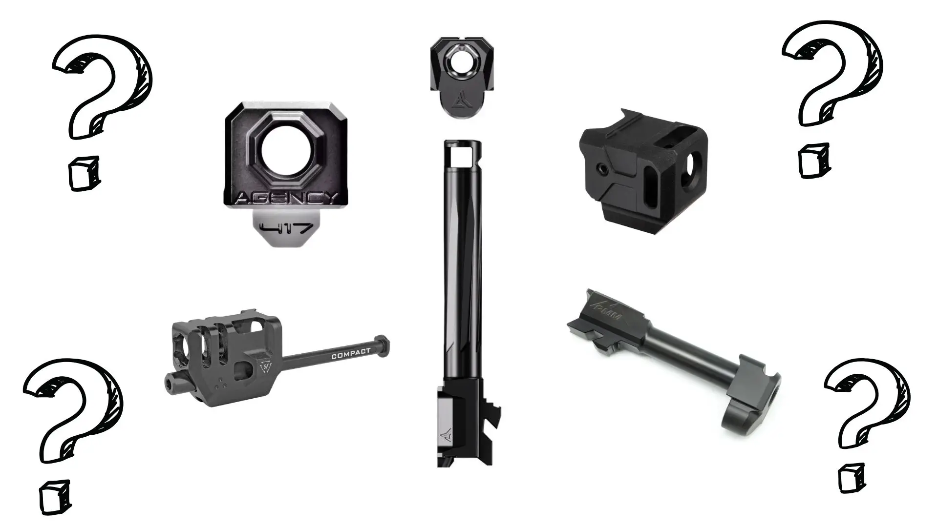 Different kinds of compensators for pistols