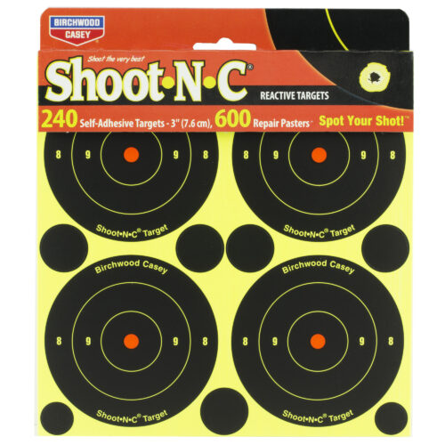 Birchwood Casey Shoot-N-C 3-inch Bullseye 240 Targets - 600 Pasters BC-34375 - Image 3