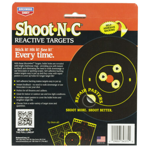 Birchwood Casey Shoot-N-C 3-inch Bullseye 240 Targets - 600 Pasters BC-34375 - Image 2