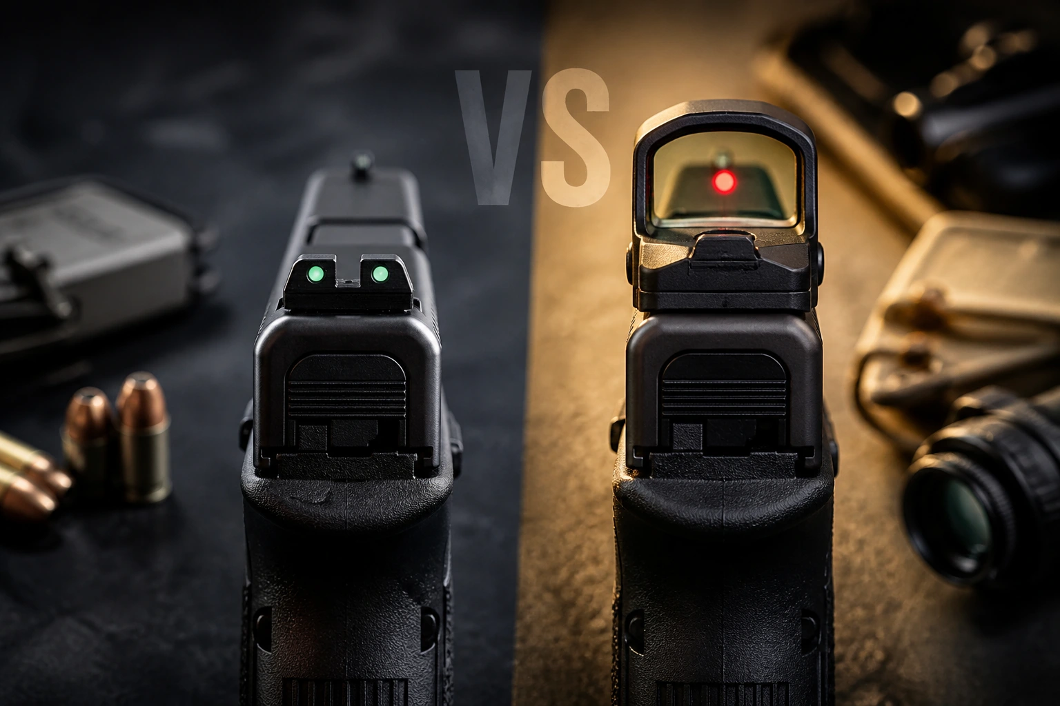 iron sight vs red dot