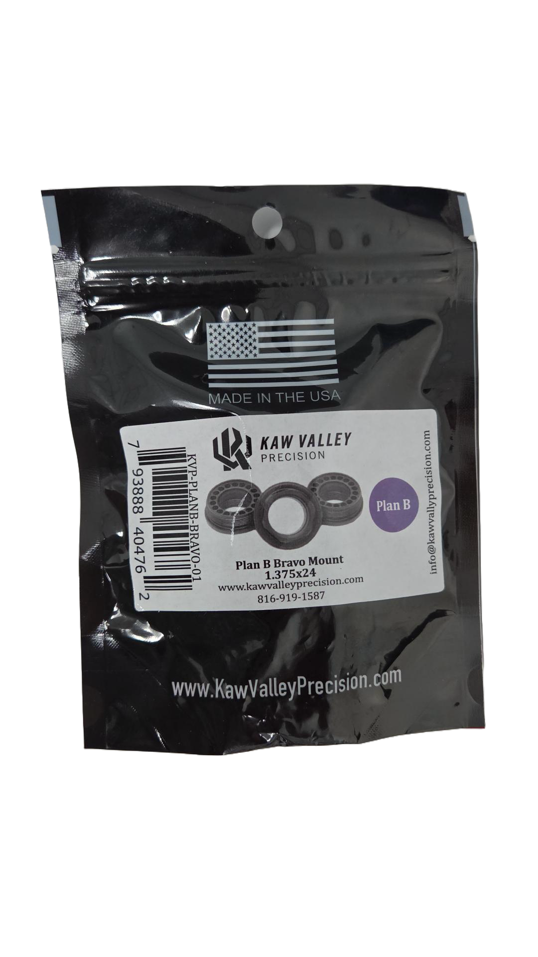 Kaw Valley Precision KVP Plan B Bravo Mount, 1.375x24 Threaded Adapter - Image 5